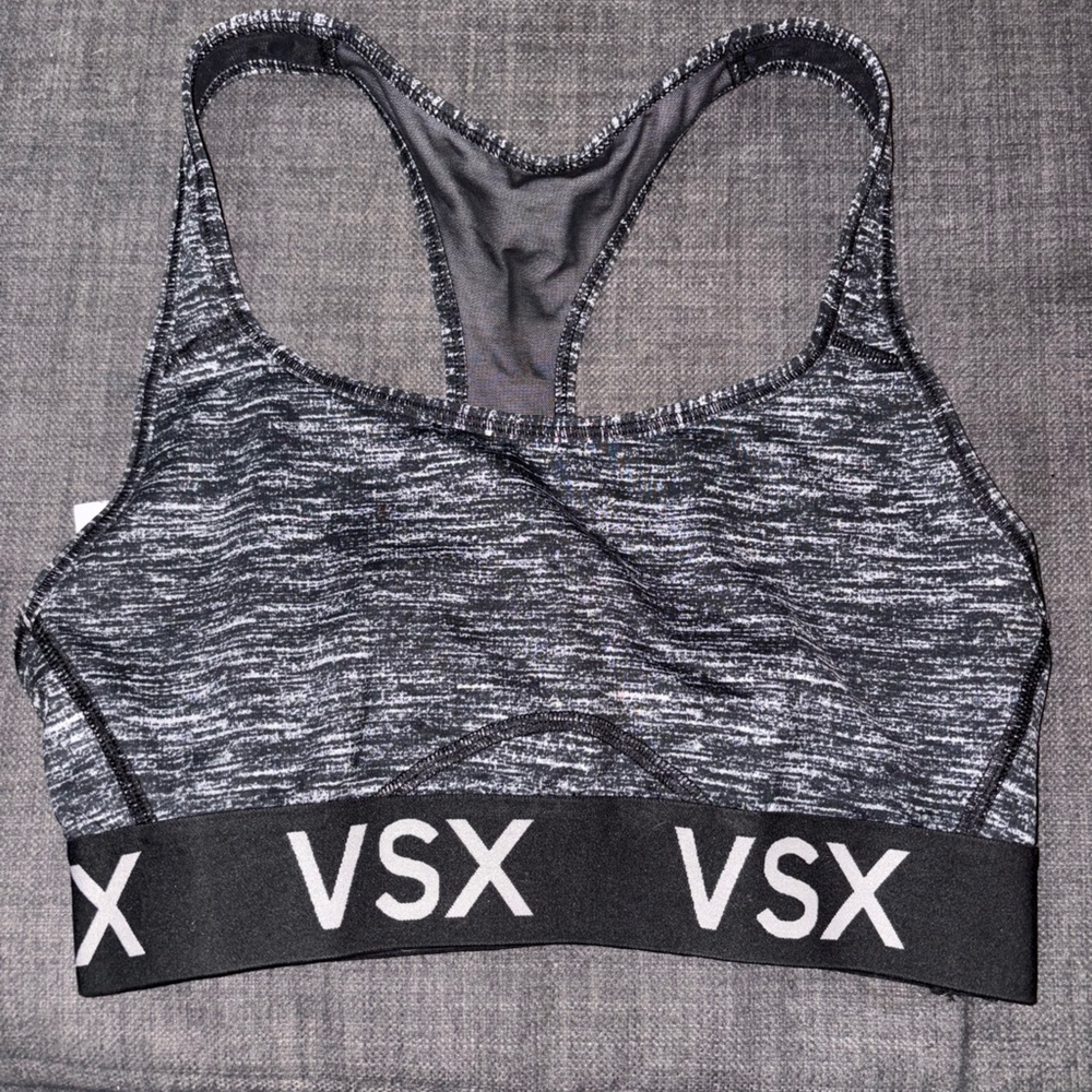 VSX Women's Black and Gray Sports Bra